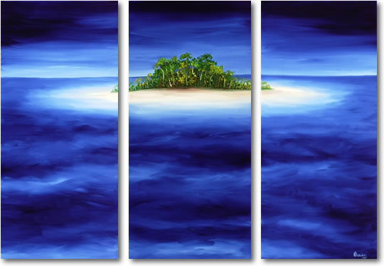 Dafen Oil Painting on canvas green island -set286